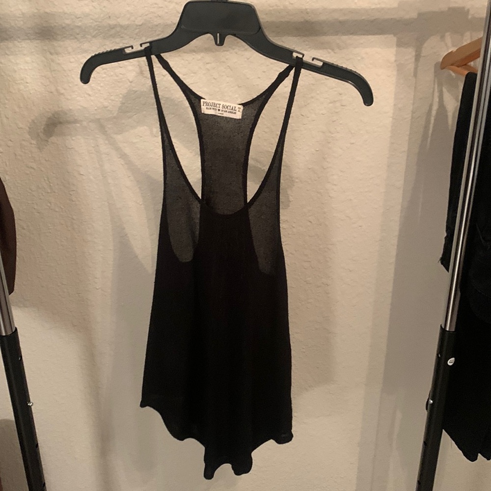 Mesh Low Cut Racer Tank by PROJECT SOCIAL T from LA